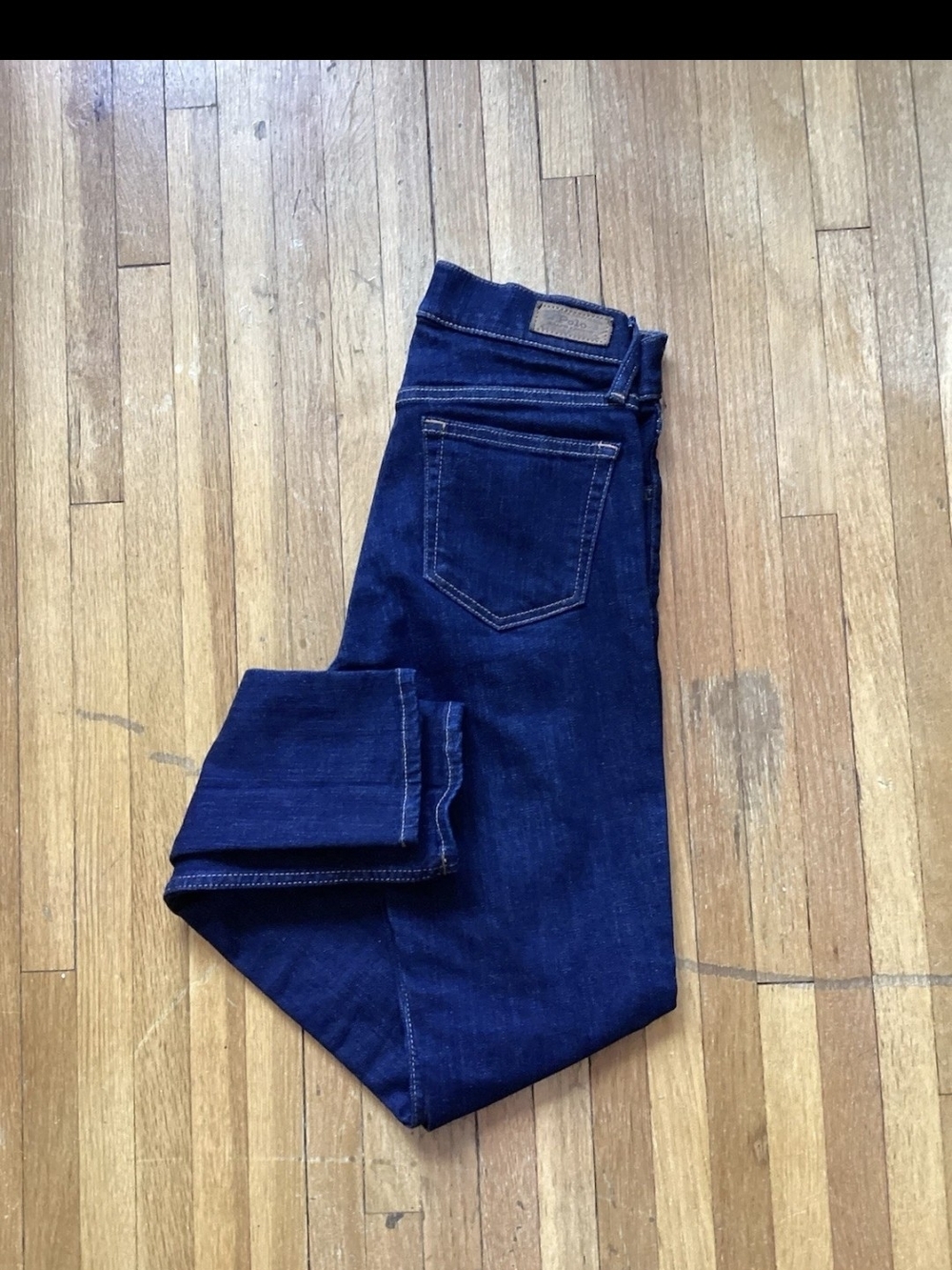 Polo Ralph Lauren Ladies 25-30 Dark Blue Mid-Rise Skinny Denim Jeans,MINT